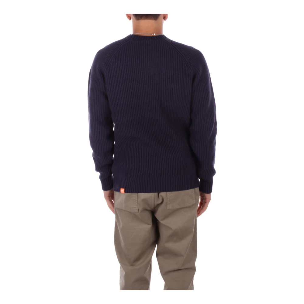 Suns Logo Sweater Regular Fit Katoen Acryl Blue Heren