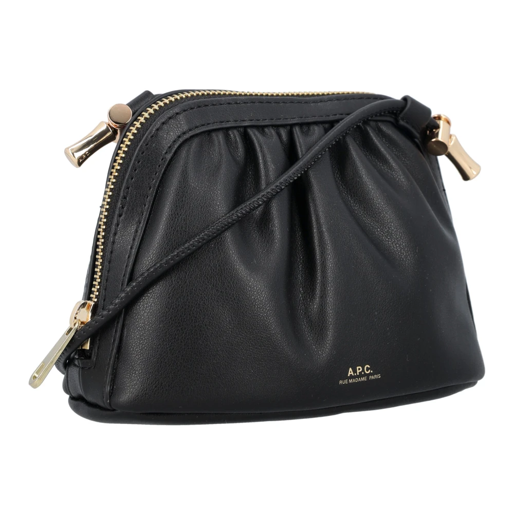 A.p.c. Zwarte Eco Leren Ninon Handtas Black Dames