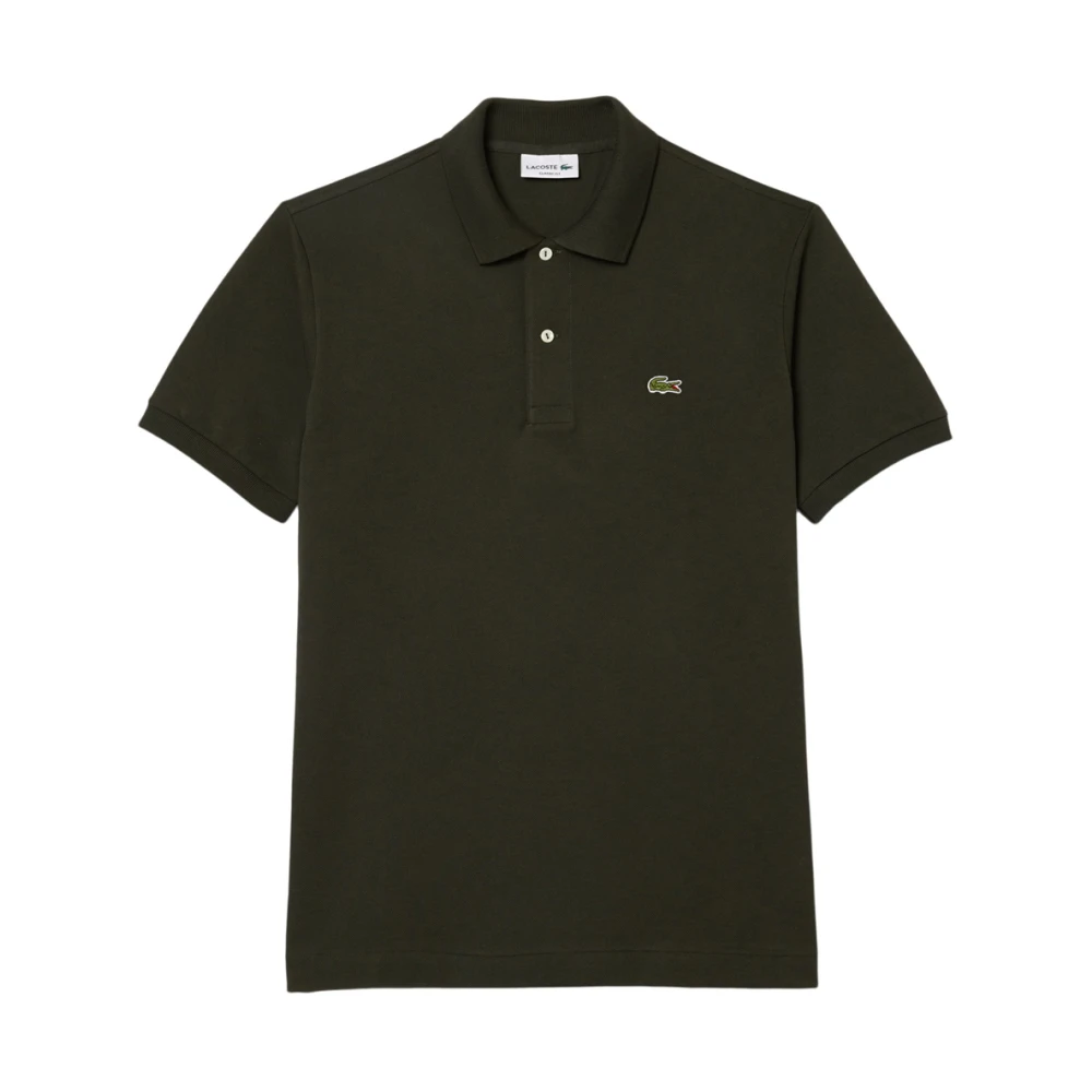 Lacoste Militaire stijl poloshirt met korte mouwen Green Heren