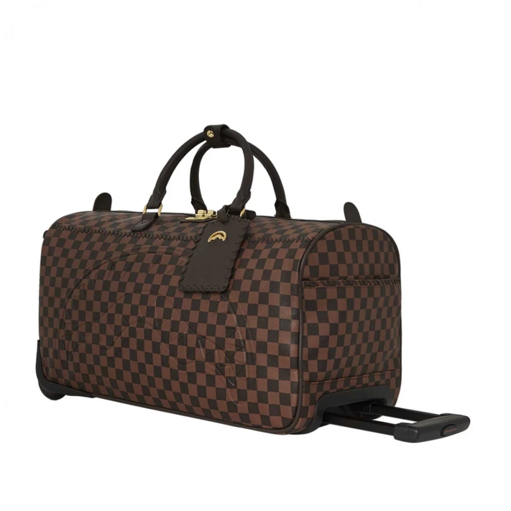 Sprayground Core Emboss Check Reistas Brown Heren