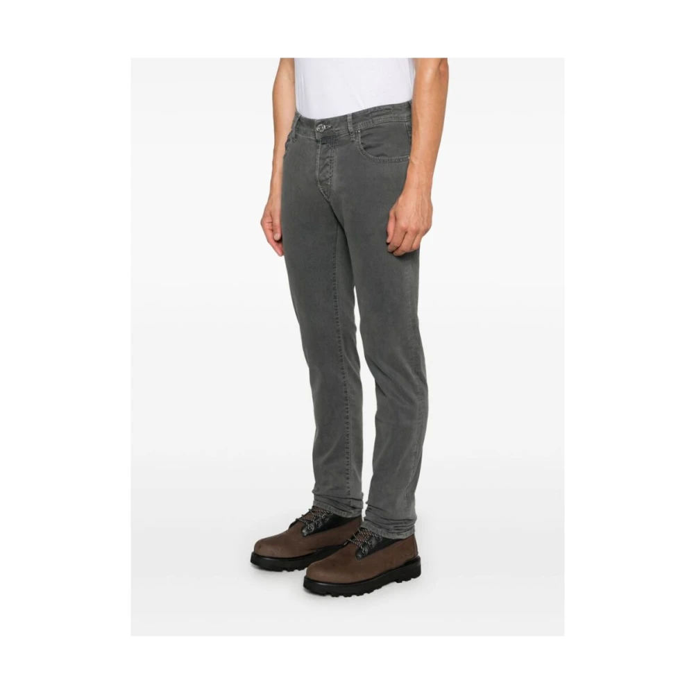 Jacob Cohën Slim Fit Grijze Twill Jeans Gray Heren