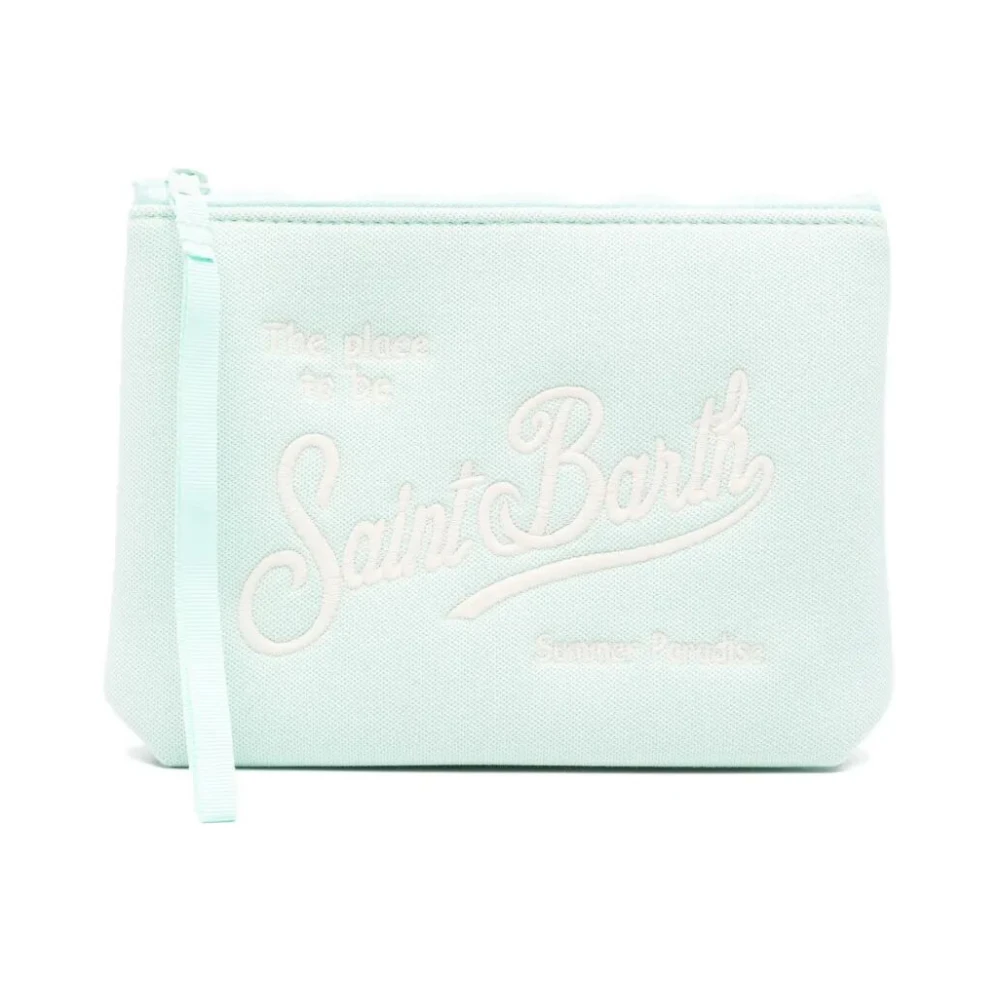 Mc2 Saint Barth Women's Blue Aline Piquet Pochette - Toilet Bags - One Size - Bags