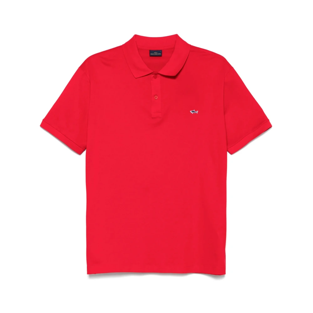 PAUL & SHARK Rode Geribbelde Trui met Logopatch Red Heren