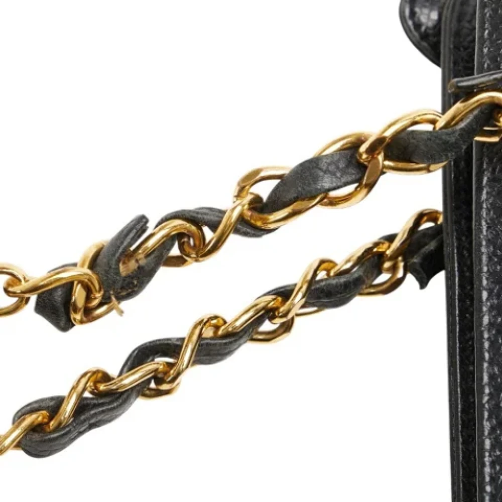 Chanel Vintage Pre-owned Leather shoulder-bags Black Dames