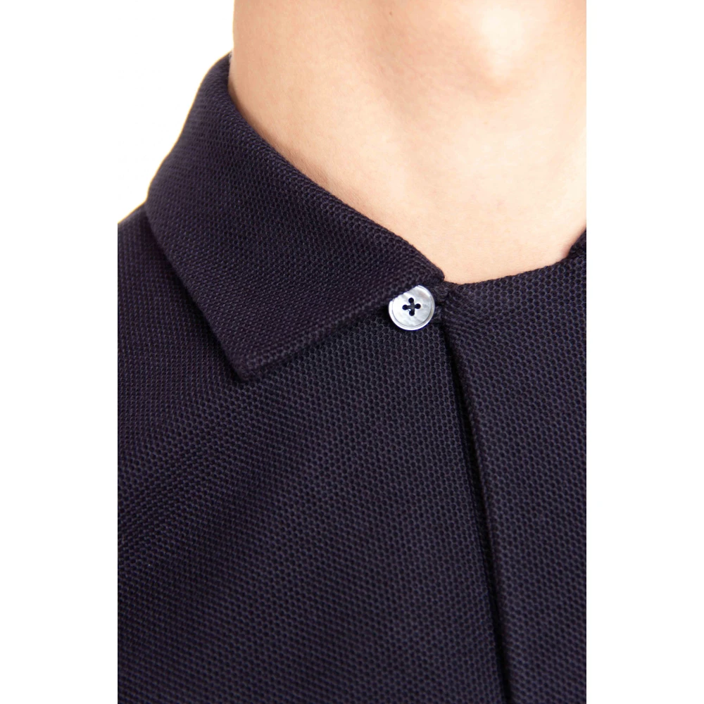 Ermenegildo Zegna Blauwe Katoenen Polo T-shirts en Polos Blue Heren