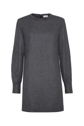 grey-crew-neck-long-sleeve-dress