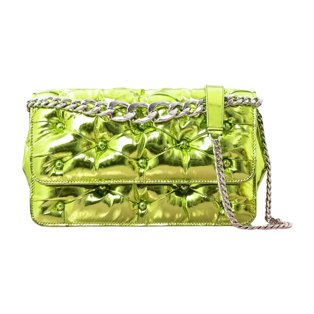 Benedetta Bruzziches Groene Metallic Carmen Big Handtas Green Dames