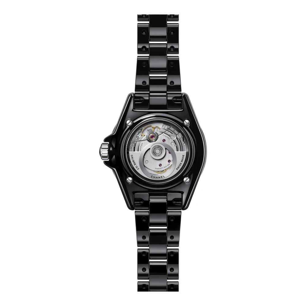 Chanel Elegant svart keramisk automatisk klocka Black, Dam