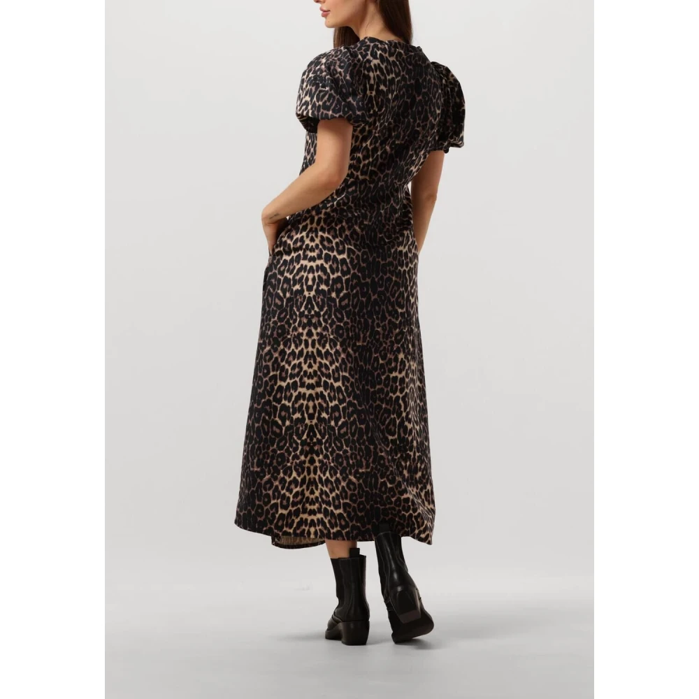 NEO NOIR Luipaardprint Midi Jurk Illana Brown Dames