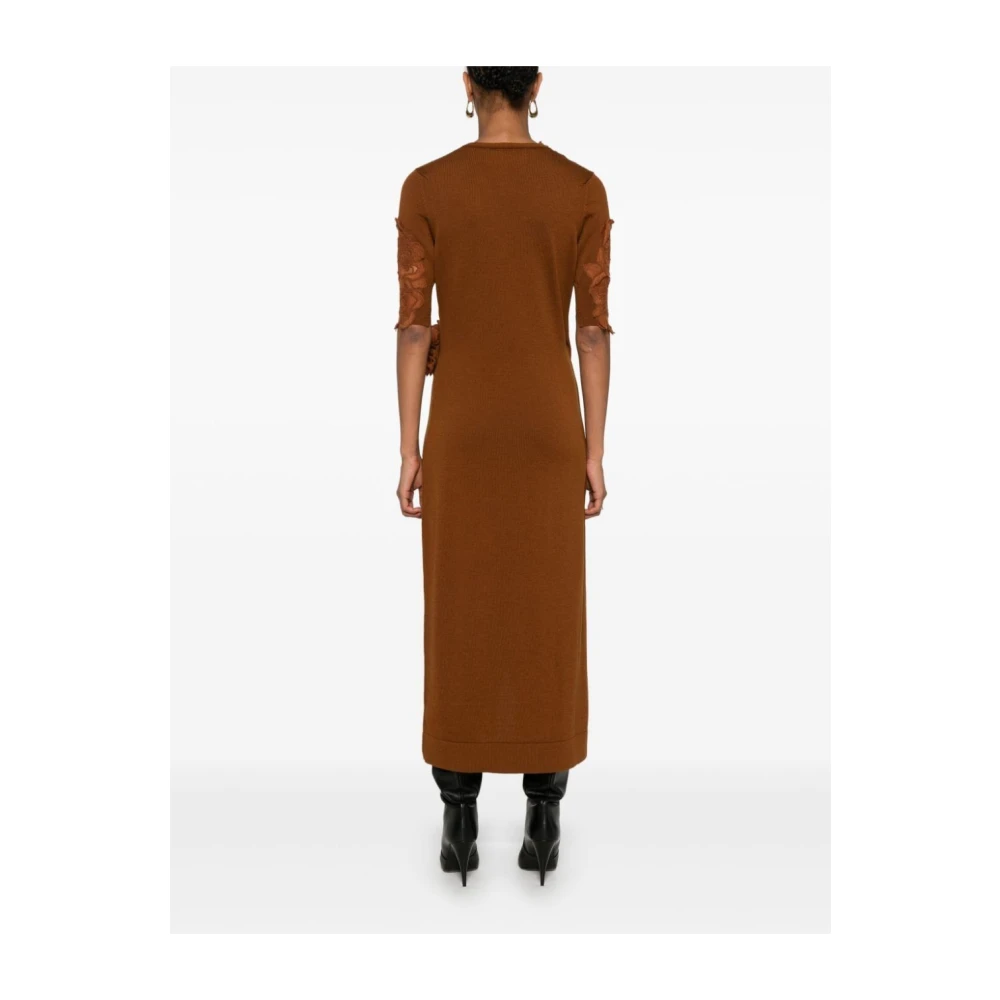 Ermanno Scervino Stijlvolle Gebreide Vest voor Vrouwen Brown Dames