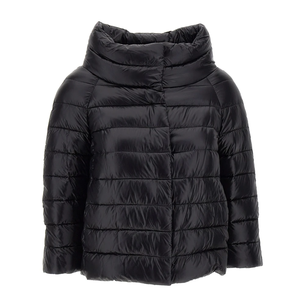 Herno Women's Black Sofia Mini Cape - Down Jackets - M - Jackets