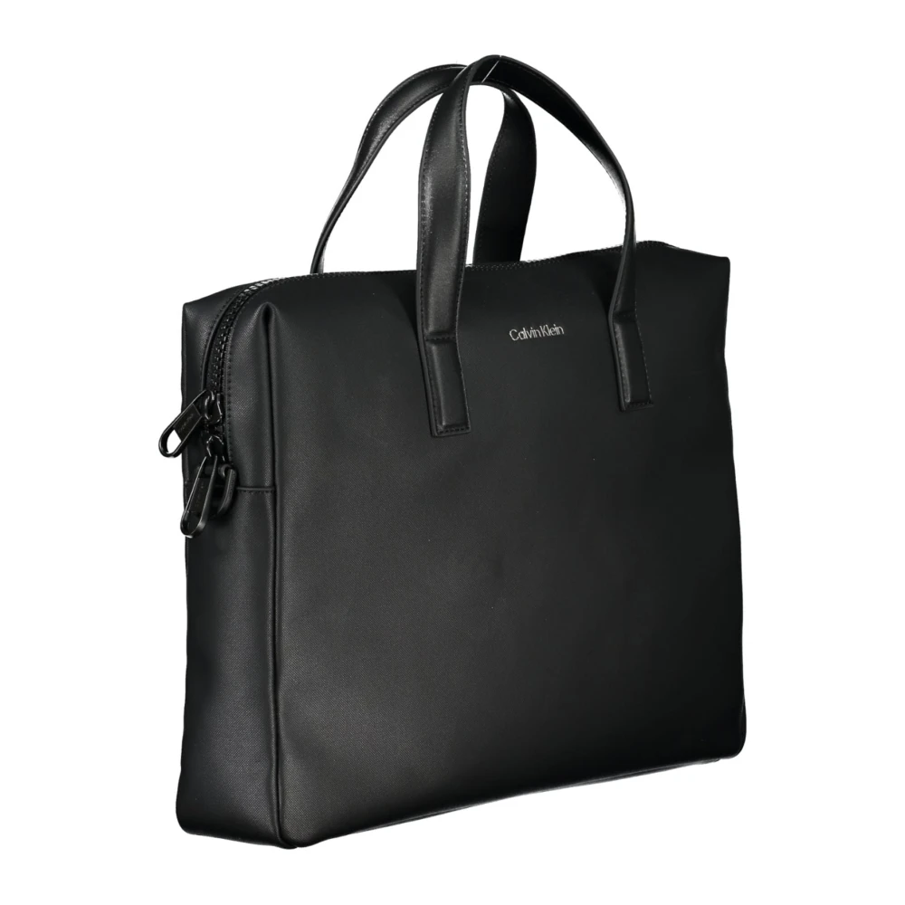 Calvin Klein Zwarte Aktetas met Laptoptas Black Heren