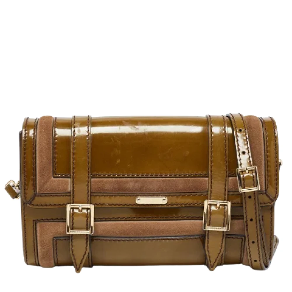 Burberry Vintage Pre-owned Leather handbags Brown Heren