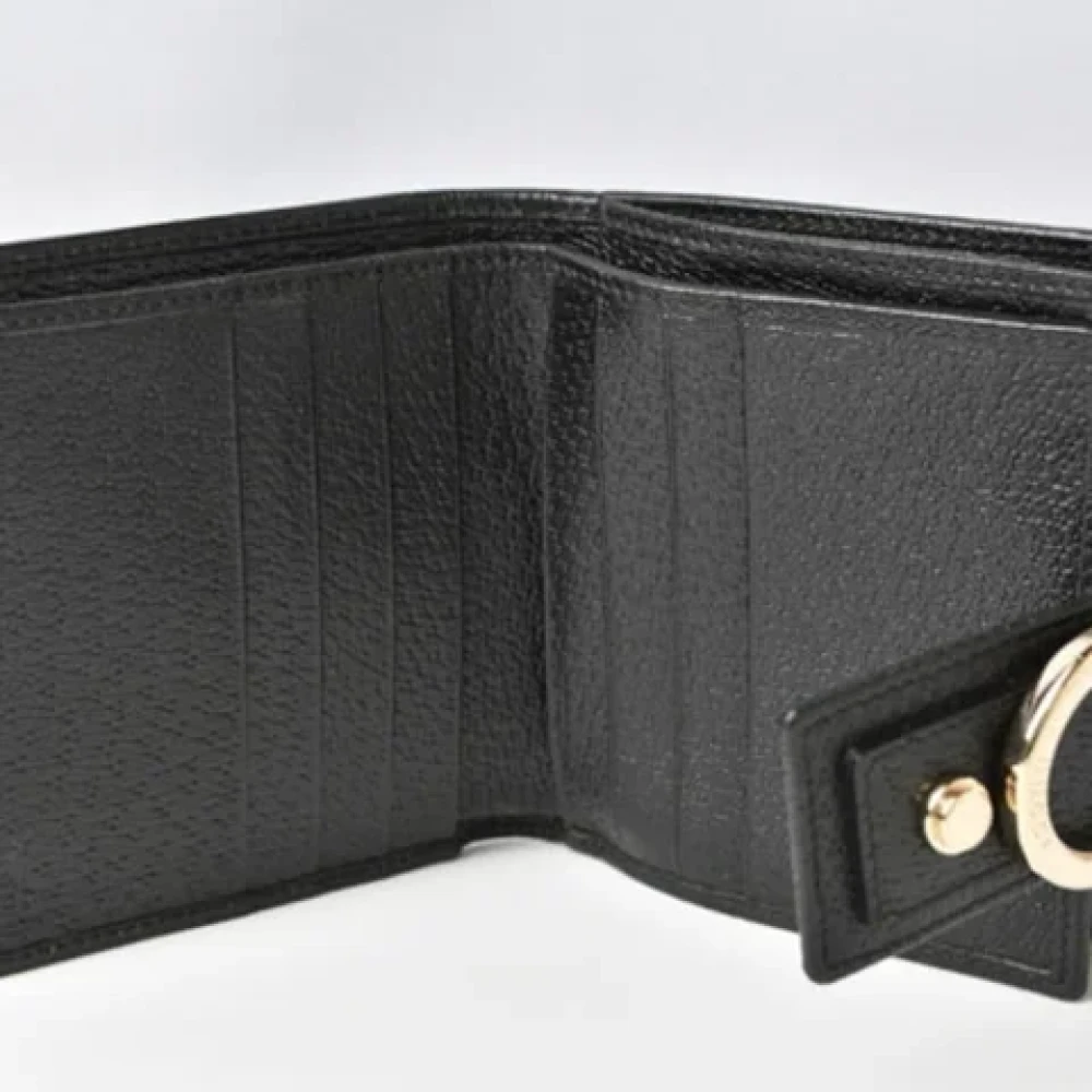 Gucci Vintage Pre-owned Canvas wallets Black Dames