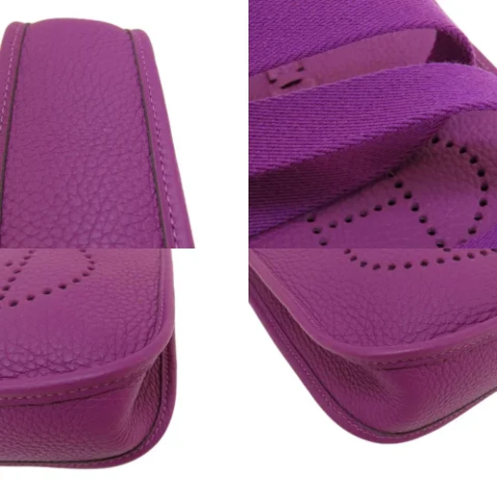 Hermès Vintage Pre-owned Leather shoulder-bags Purple Dames