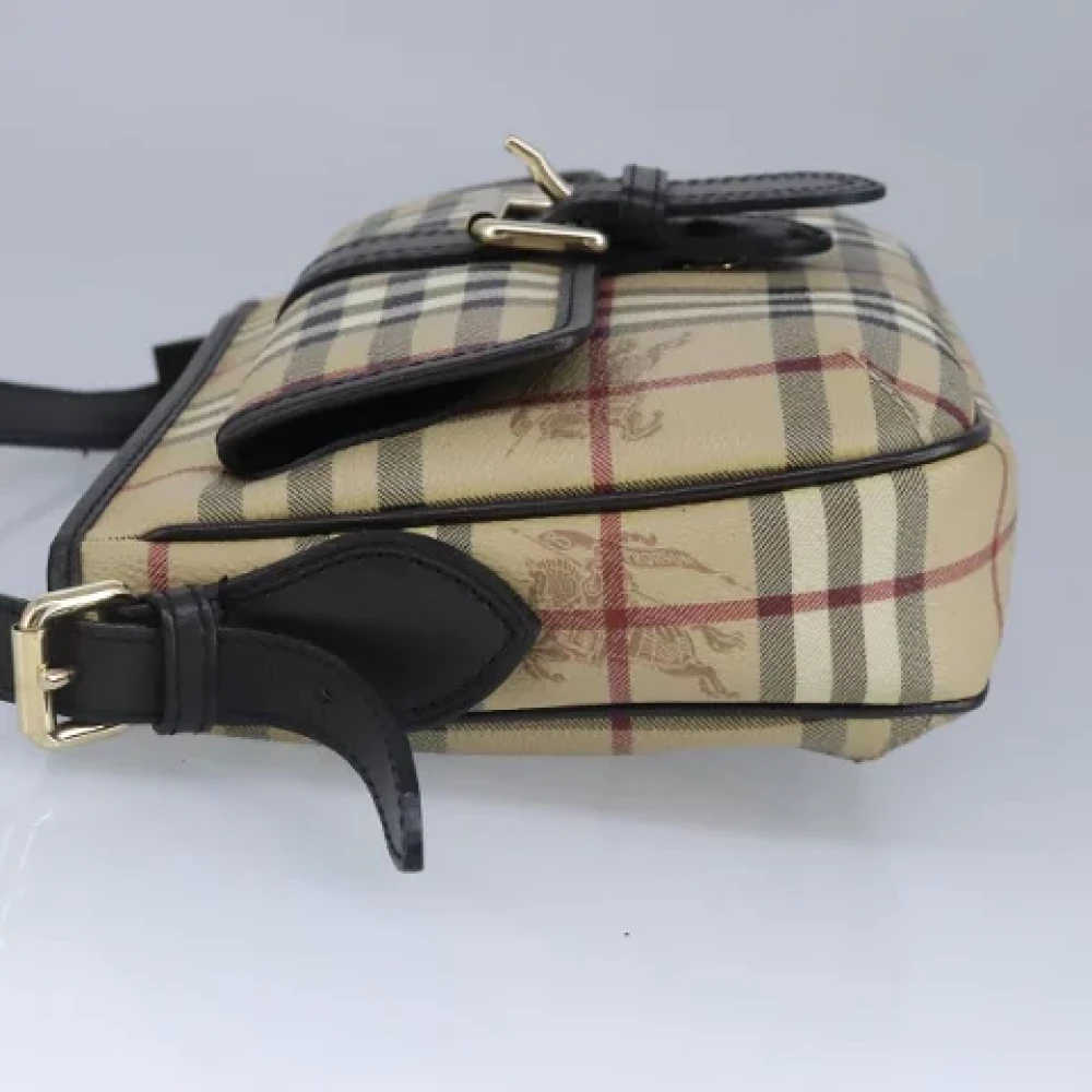 Burberry Vintage Pre-owned Leather shoulder-bags Beige Dames