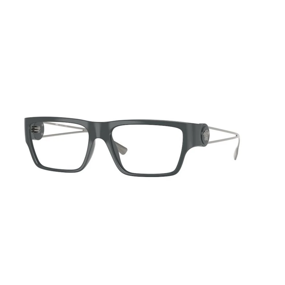 Versace Unisex Gray Glasses,, Stylish Grey Eyeglasses Frame Medium