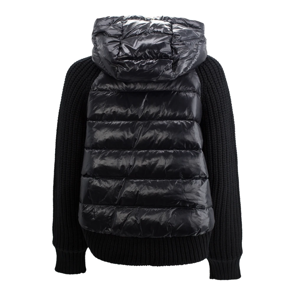 Herno Zwarte wollen bomberjack Black Dames