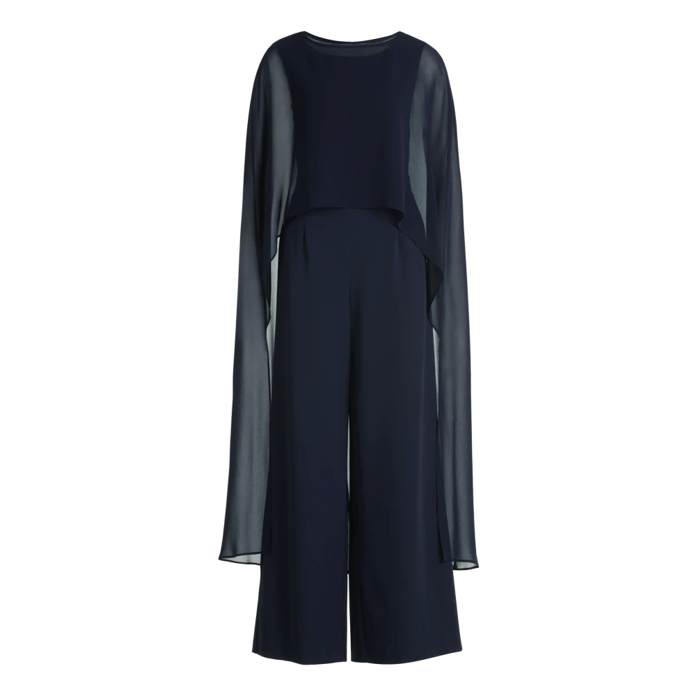 Vera Mont Chiffon Crepe Jumpsuit Eye-Catcher Blue Dames