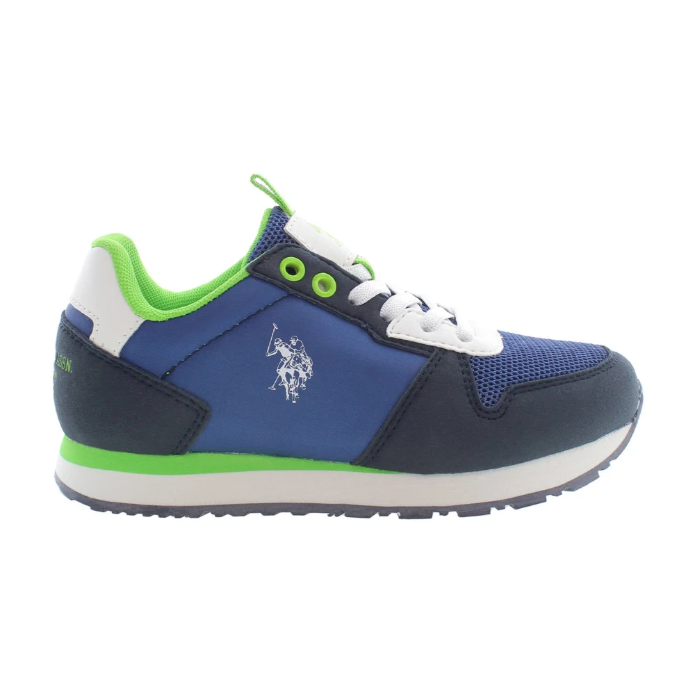 U.s. Polo Assn. Unisex Kids Blue Kids Sneakers, 27 Eu, Kids Sports Shoes With Contrast Details