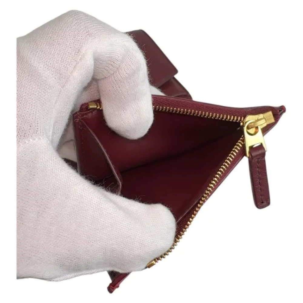 Bottega Veneta Vintage Pre-owned Leather wallets Red Dames