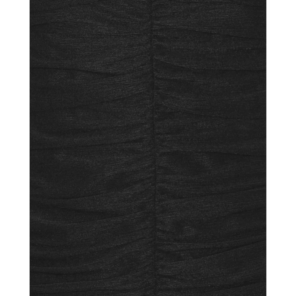 Rotate Birger Christensen Gerimpelde Mini Jurk met Lange Mouwen Black Dames