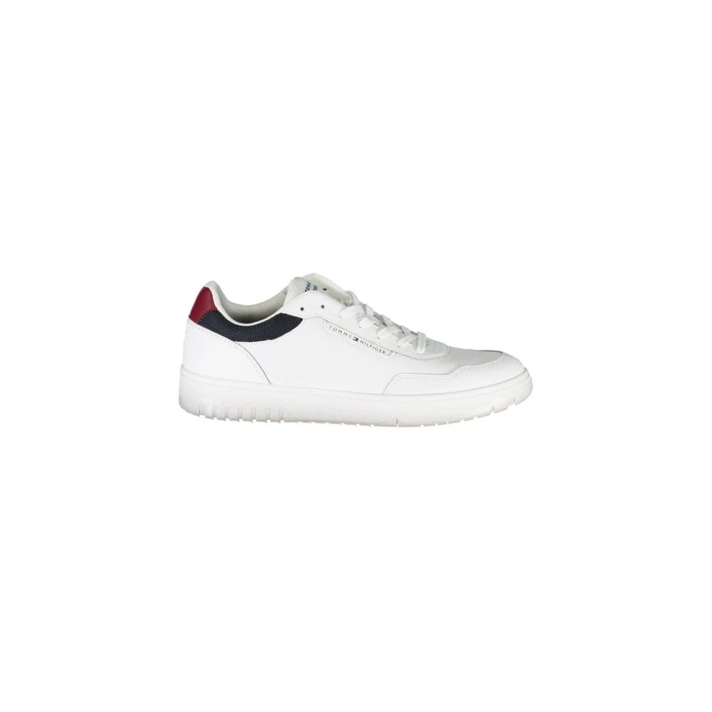 Tommy Hilfiger Men's White Sneakers,, Leather Trainers For Size 11 Uk