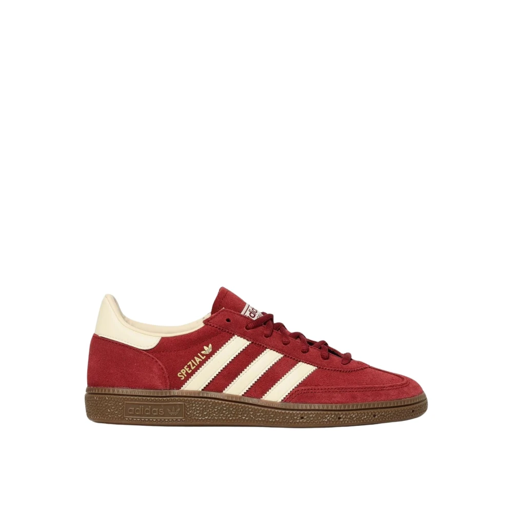 Adidas Originals Men's Red Suede Lace-Up Low-Profile Sneaker