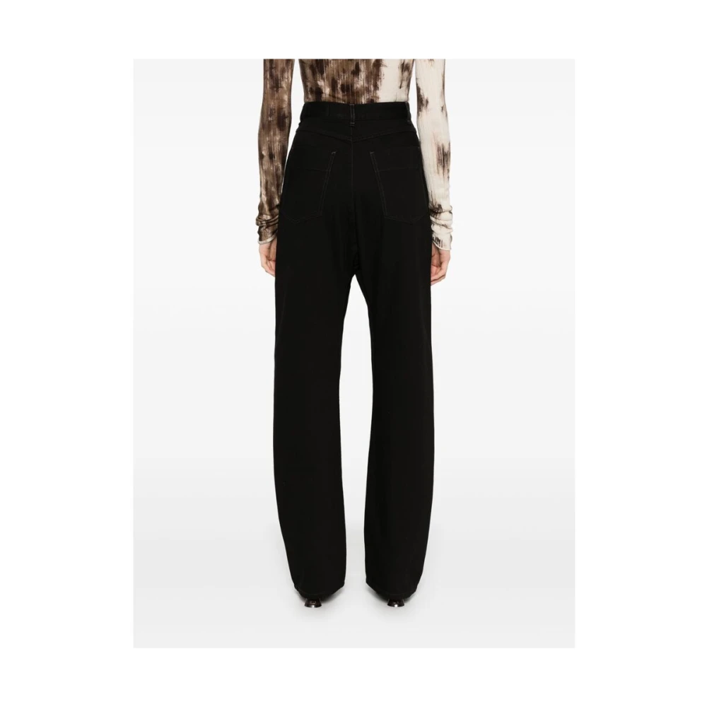 Lemaire Zwarte klassieke vijf-pocket broek Black Dames
