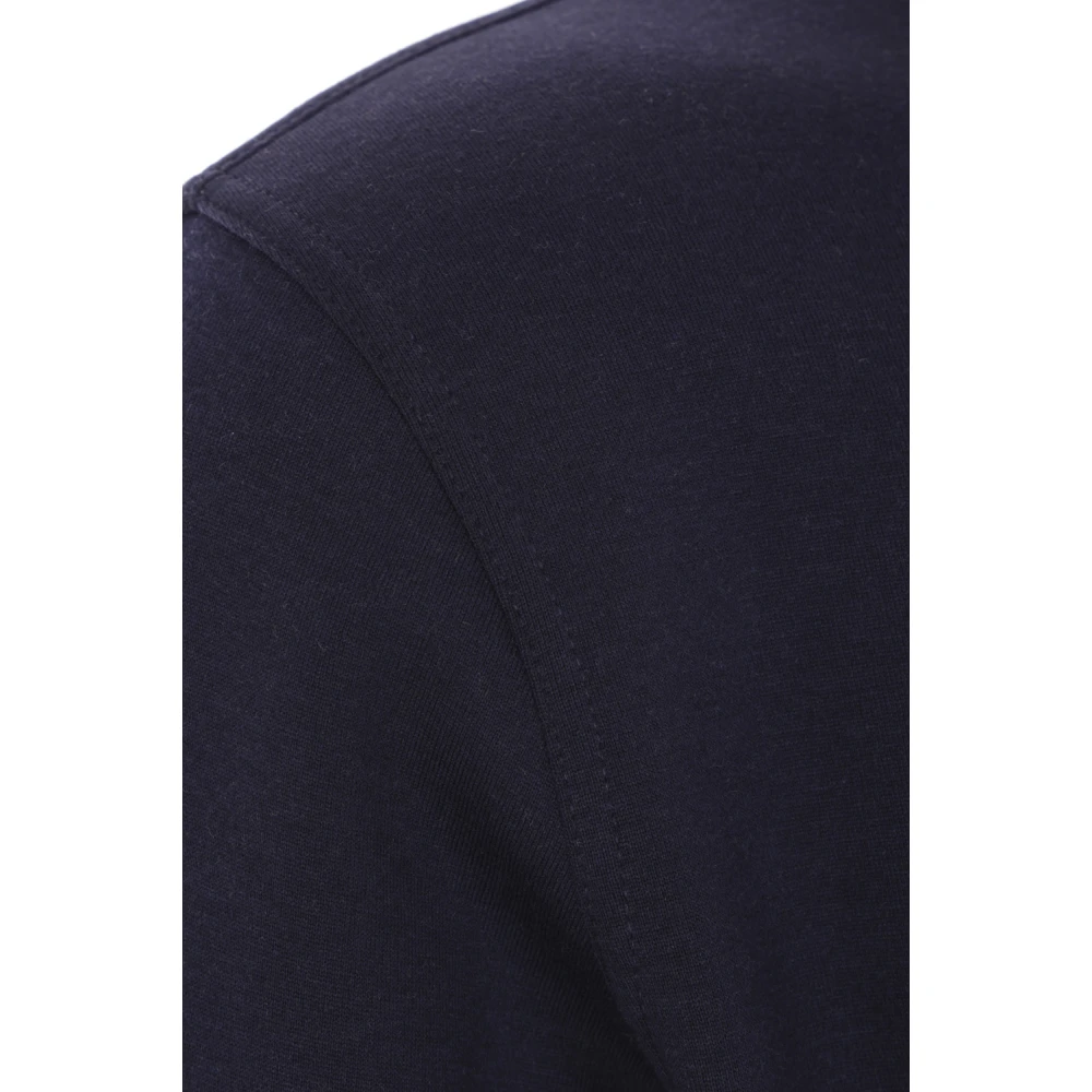 BRUNELLO CUCINELLI Blauwe Trui met Rits en Zakken Blue Heren