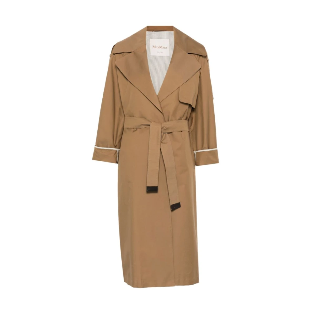 Max Mara Vrouw Bruin Jassen Dames, S, Trench Coats