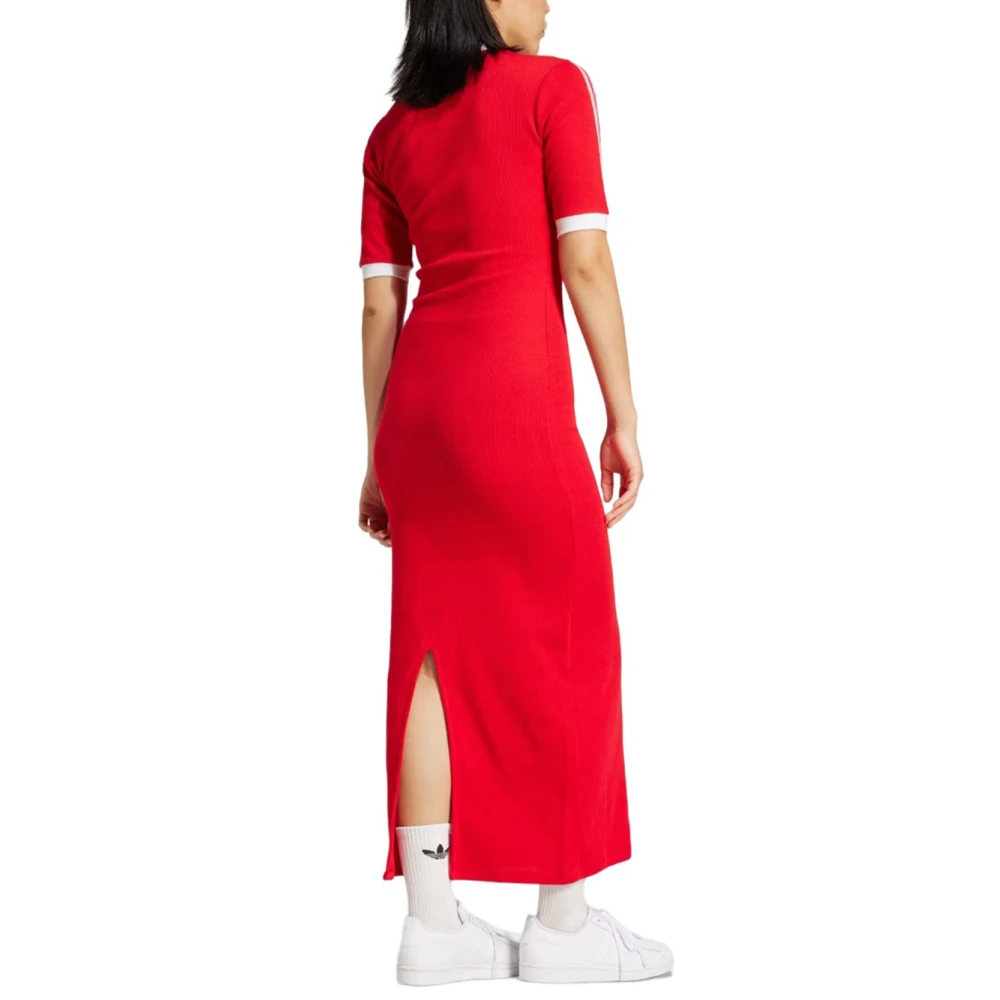 Adidas Elegante Sportieve Lange Jurk Red Dames