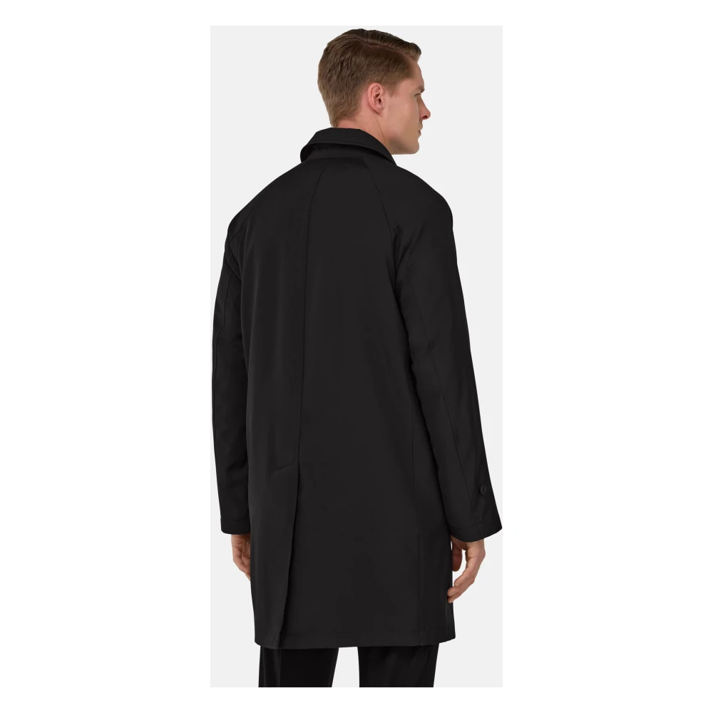 Boggi Milano Pure Travel Wool Pelerine Black Heren