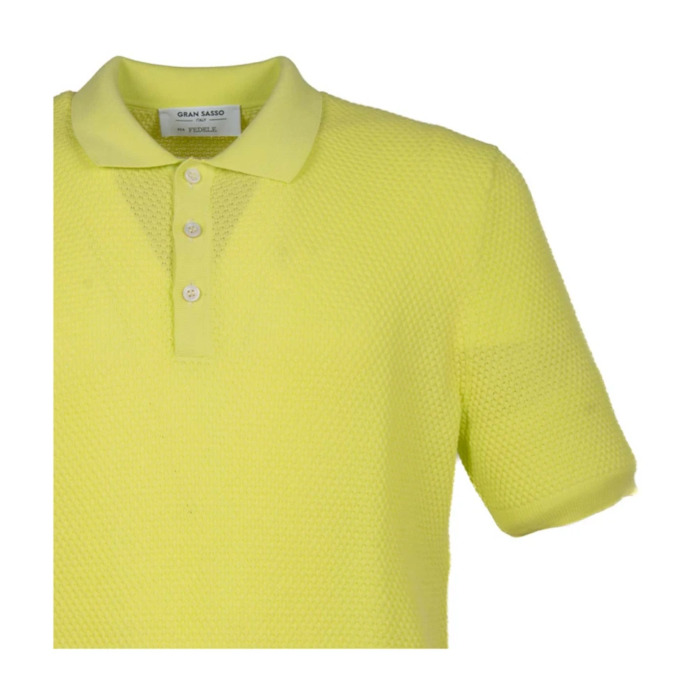 Gran Sasso Limoengroene Tennis Polo Shirt Green Heren