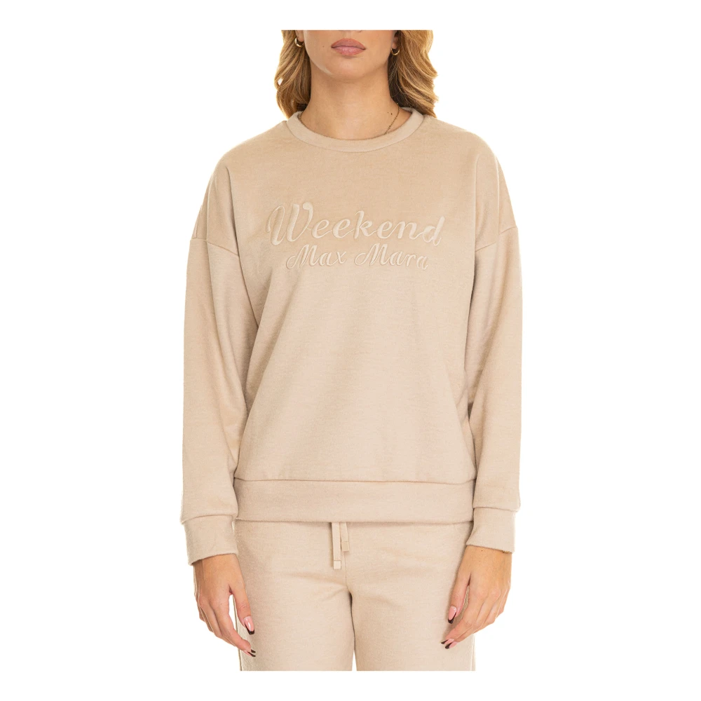 Max Mara Weekend Stijlvolle Sweatshirt voor Weekenduitjes Beige Dames