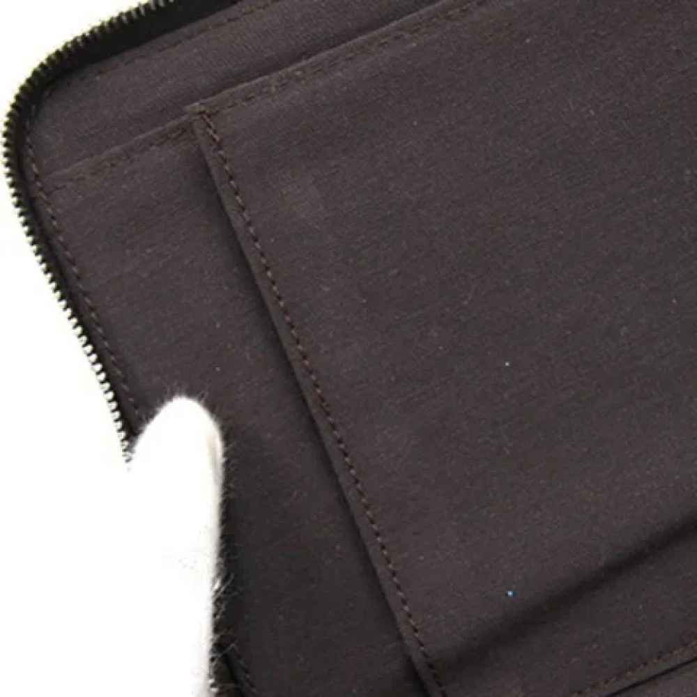 Hermès Vintage Pre-owned Canvas wallets Brown Heren