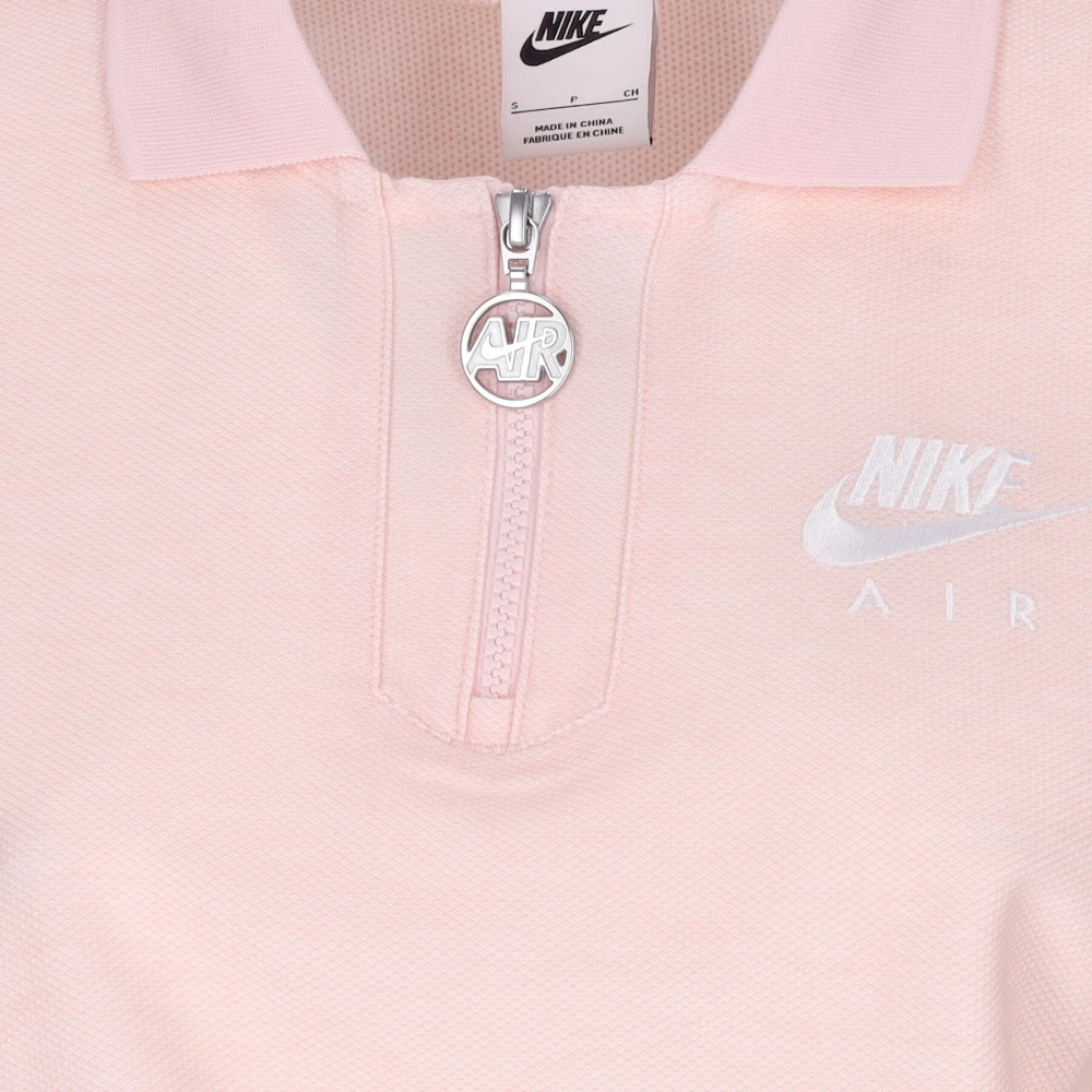 Nike Air Pique Polo Atmosphere White Pink Dames
