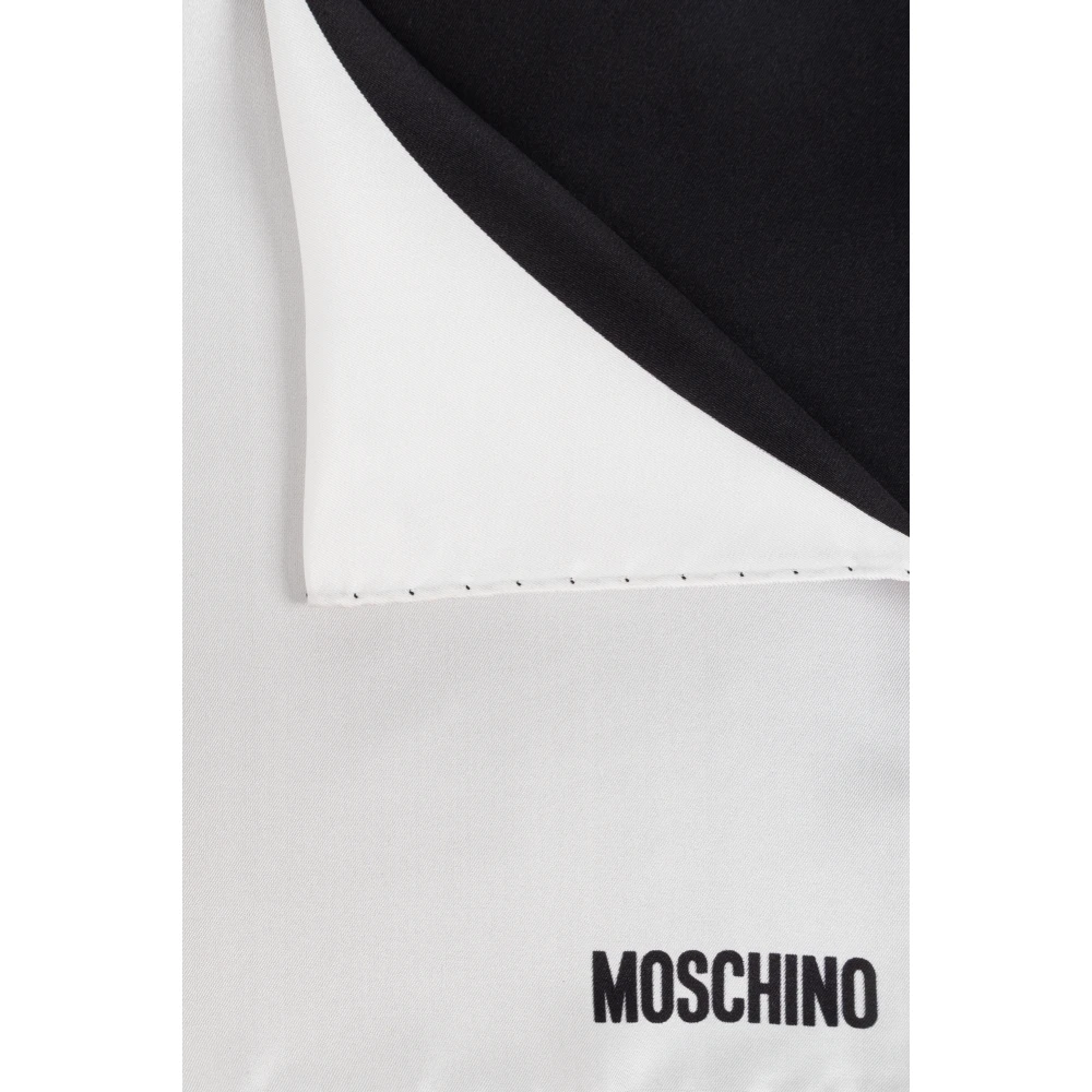 Moschino Zijden sjaal White Heren