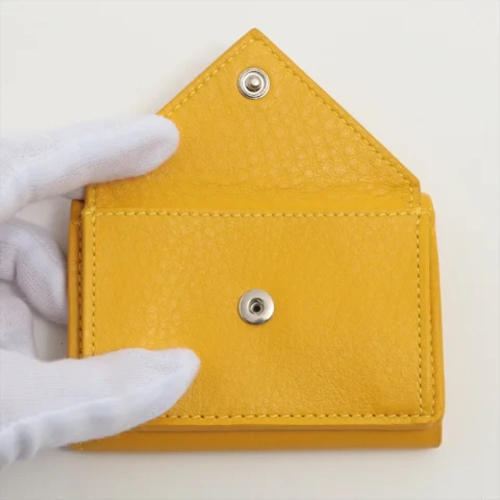 Balenciaga Vintage Pre-owned Leather wallets Yellow Dames