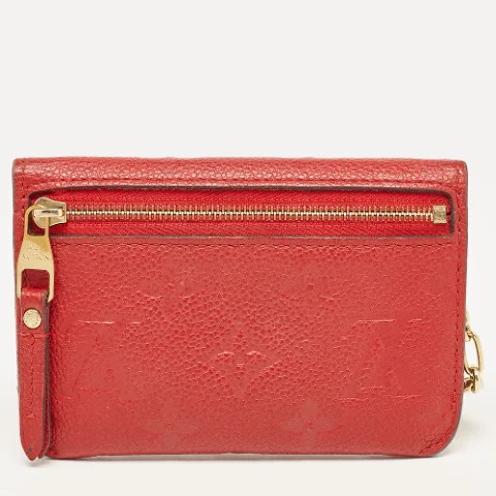 Louis Vuitton Vintage Pre-owned Leather wallets Red Dames