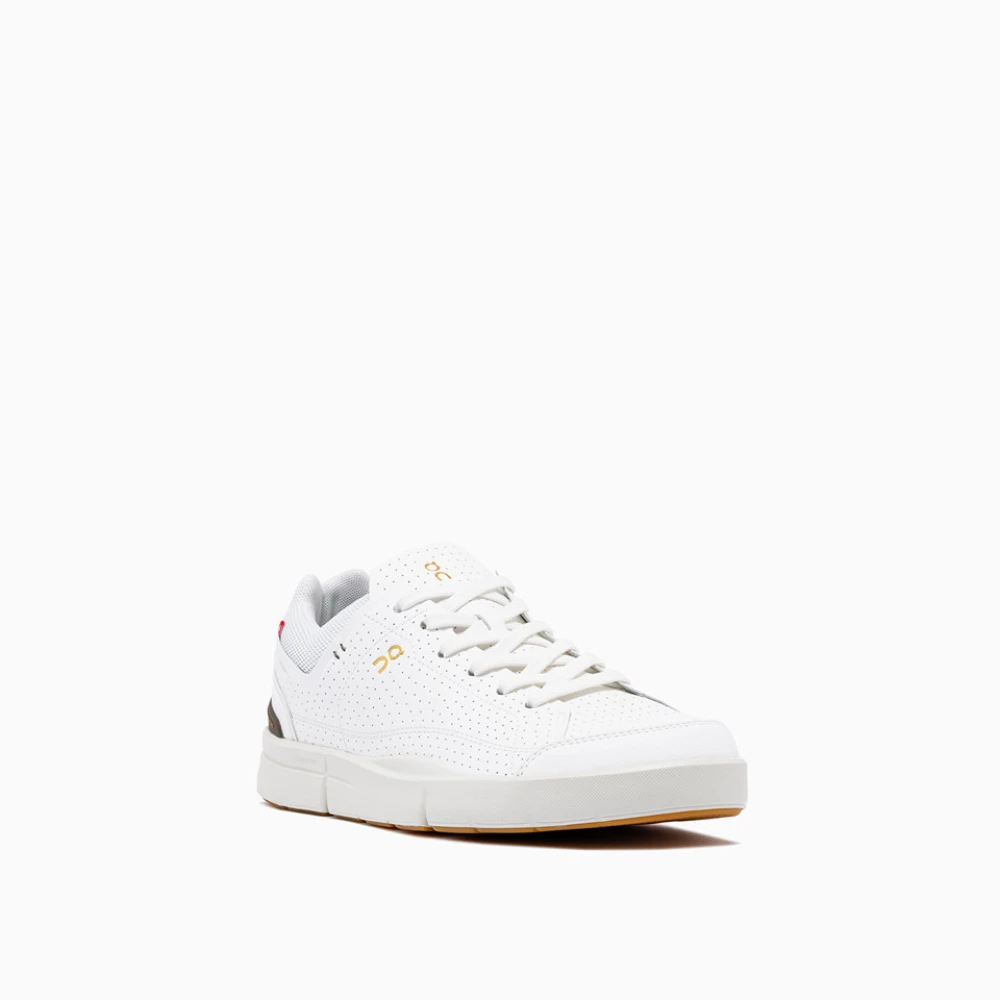 ON Running Retro Stijl Geperforeerde Vegan Leren Sneakers White Heren