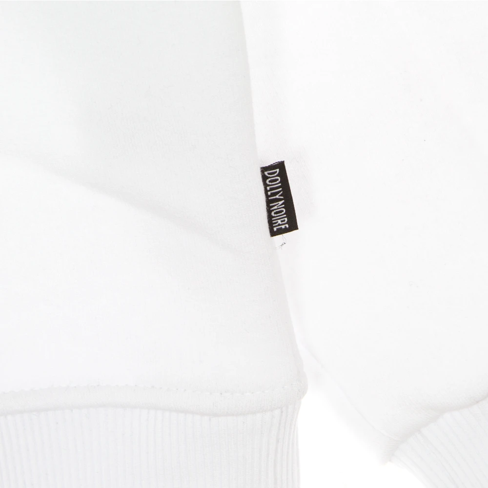 Dolly Noire Witte Crewneck Sweatshirt met Maioliche Logo White Heren