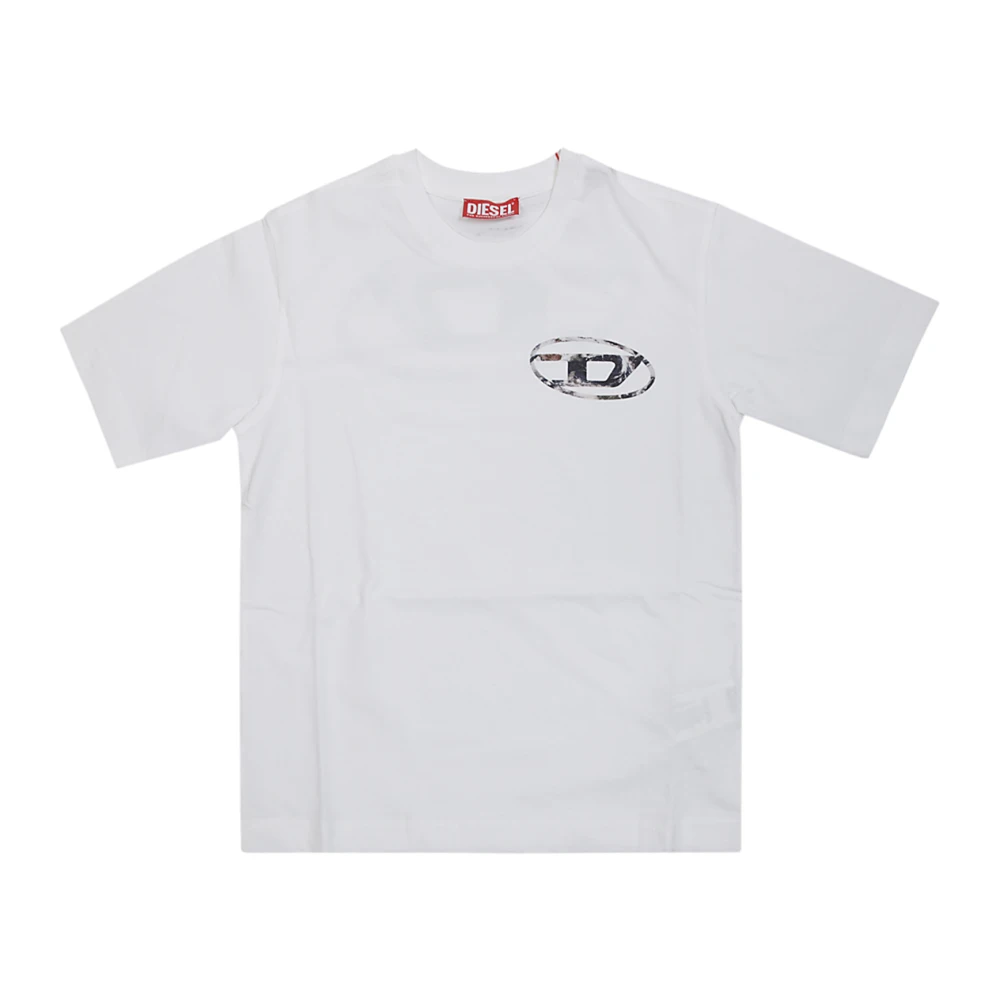 Diesel Barn Logo T-Shirt White, Pojke