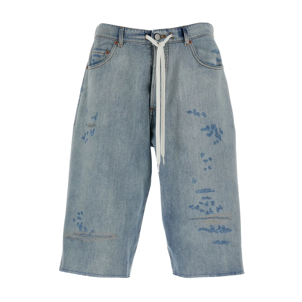 Mm6 Maison Margiela Men's Blue Denim Shorts, M, Denim Shorts