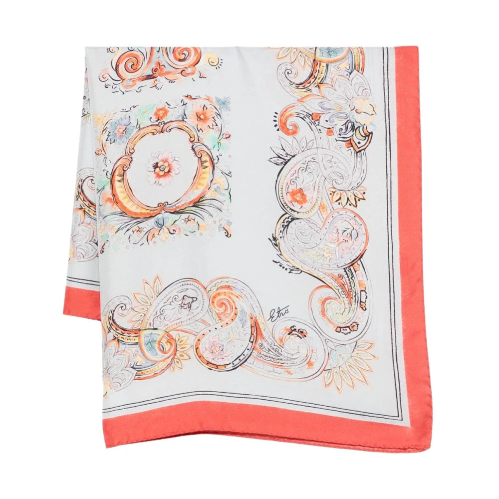Etro Multicolor Silk Scarf - Female - Silk Scarves - One Size - Accessories