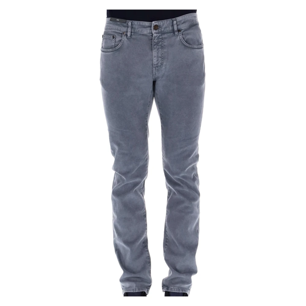 PT Torino Stretch Denim Jack met Suède Label Gray Heren