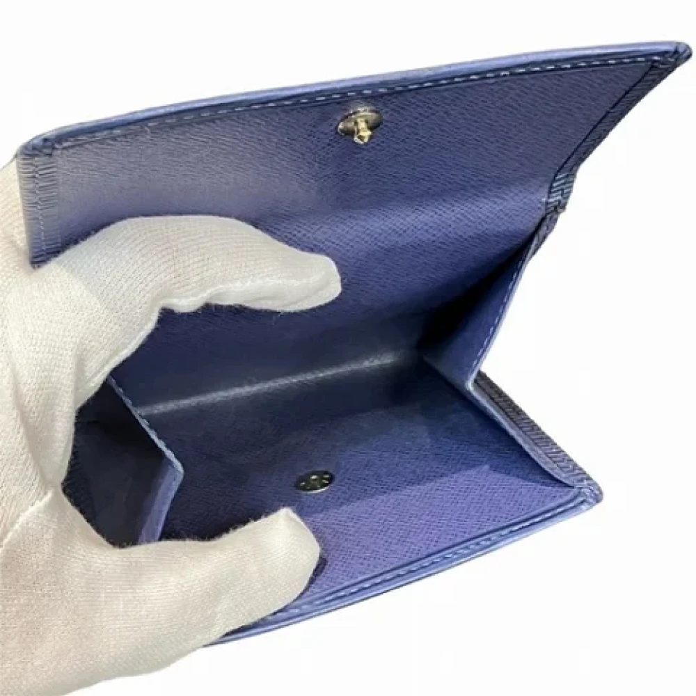 Louis Vuitton Vintage Pre-owned Leather wallets Blue Dames