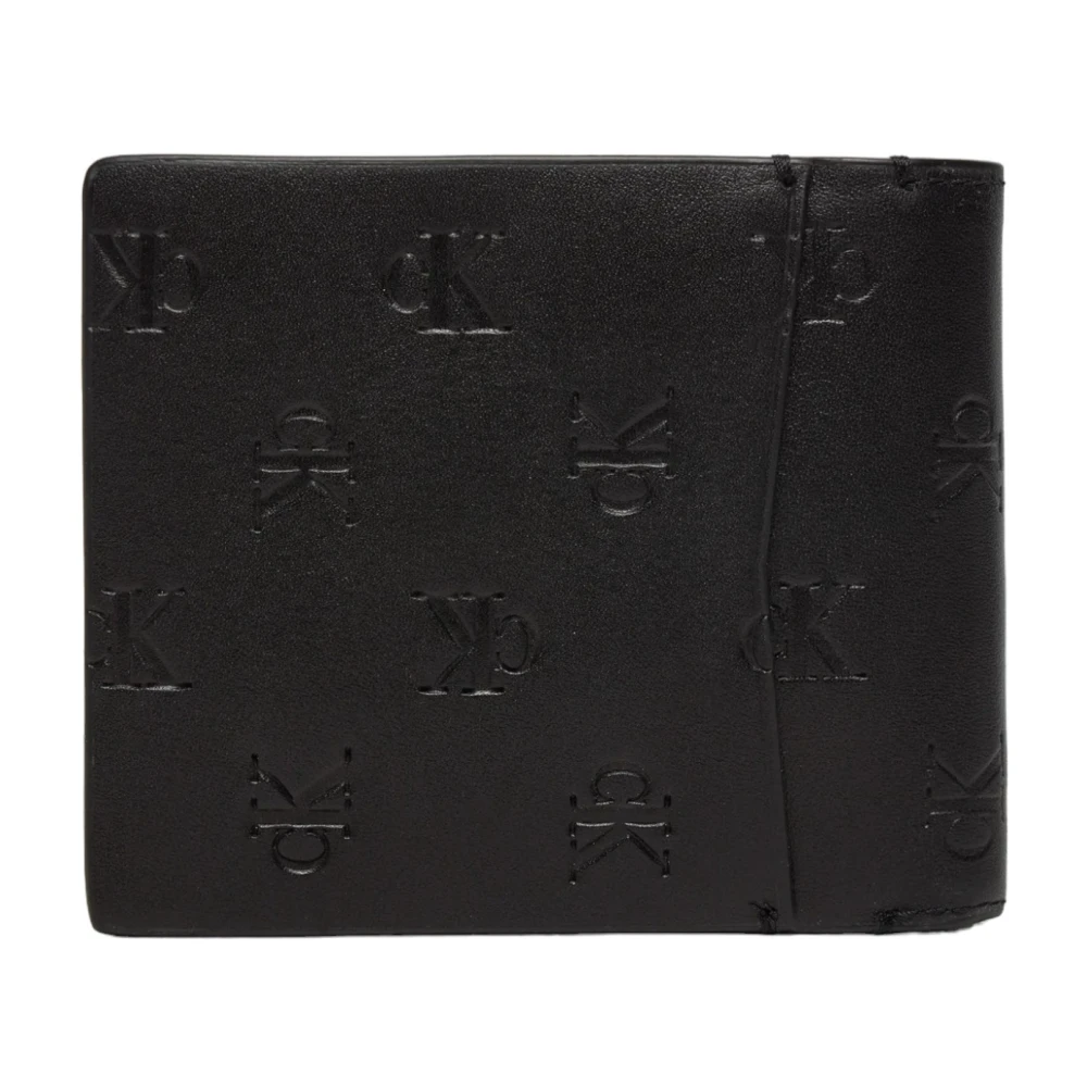 Calvin Klein Zwarte Leren Herenportemonnee Klassiek Black Heren