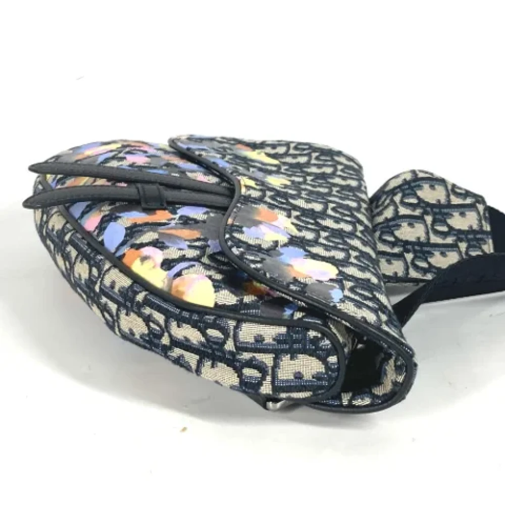 Dior Vintage Pre-owned Fabric dior-bags Blue Heren