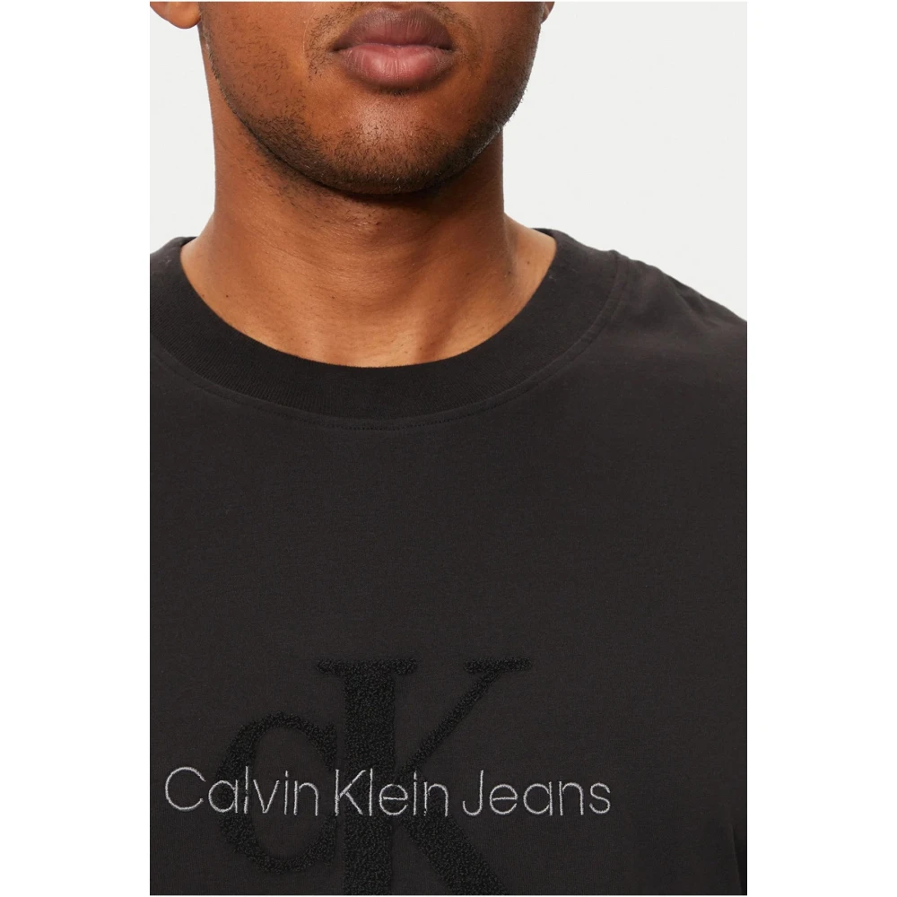 Calvin Klein Zwart Logo Katoenen T-shirt Black Heren